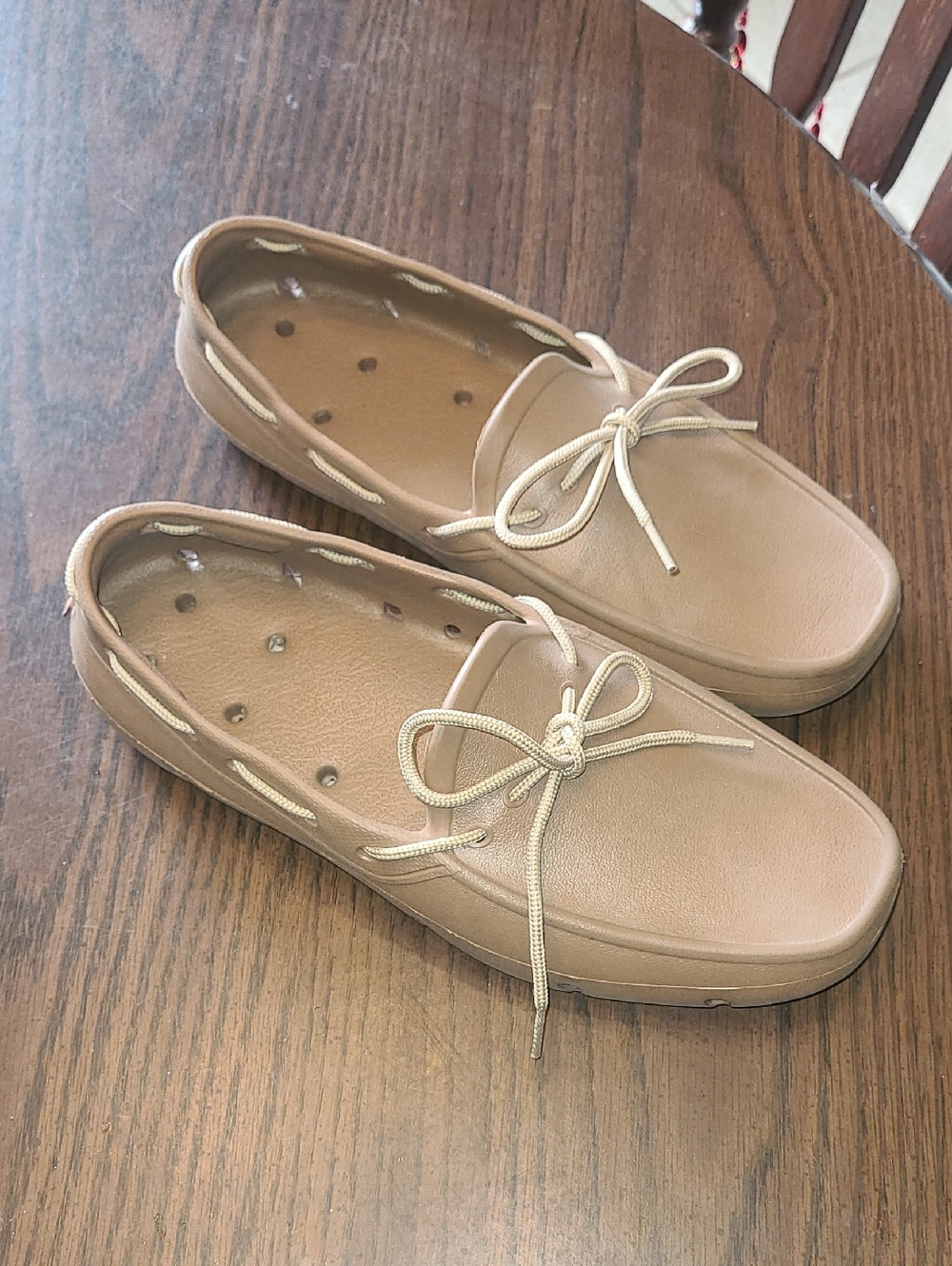 Tucket Giller Khaki & Vanilla Deck Boat Driver Shoes Men's Size 9